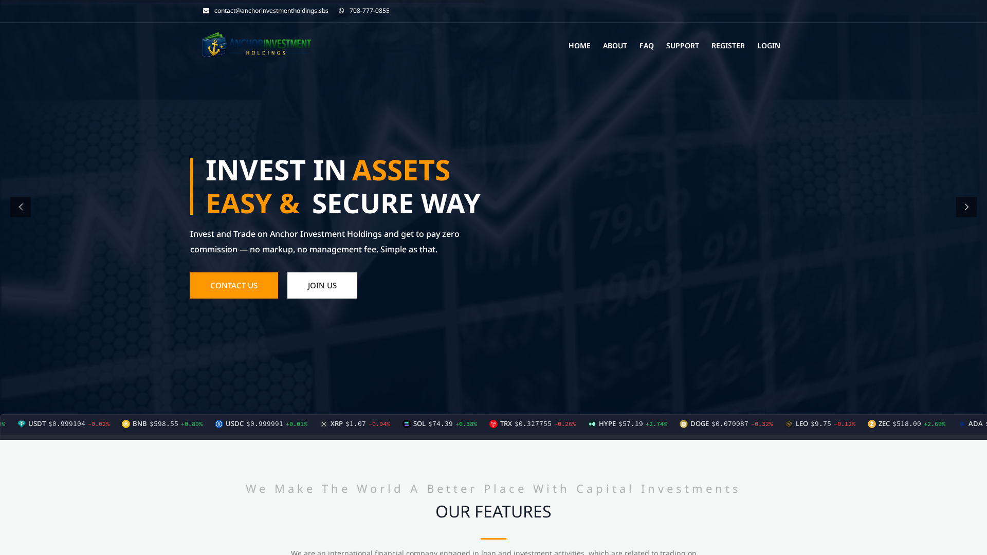 Screenshot of anchorinvestmentholdings.sbs