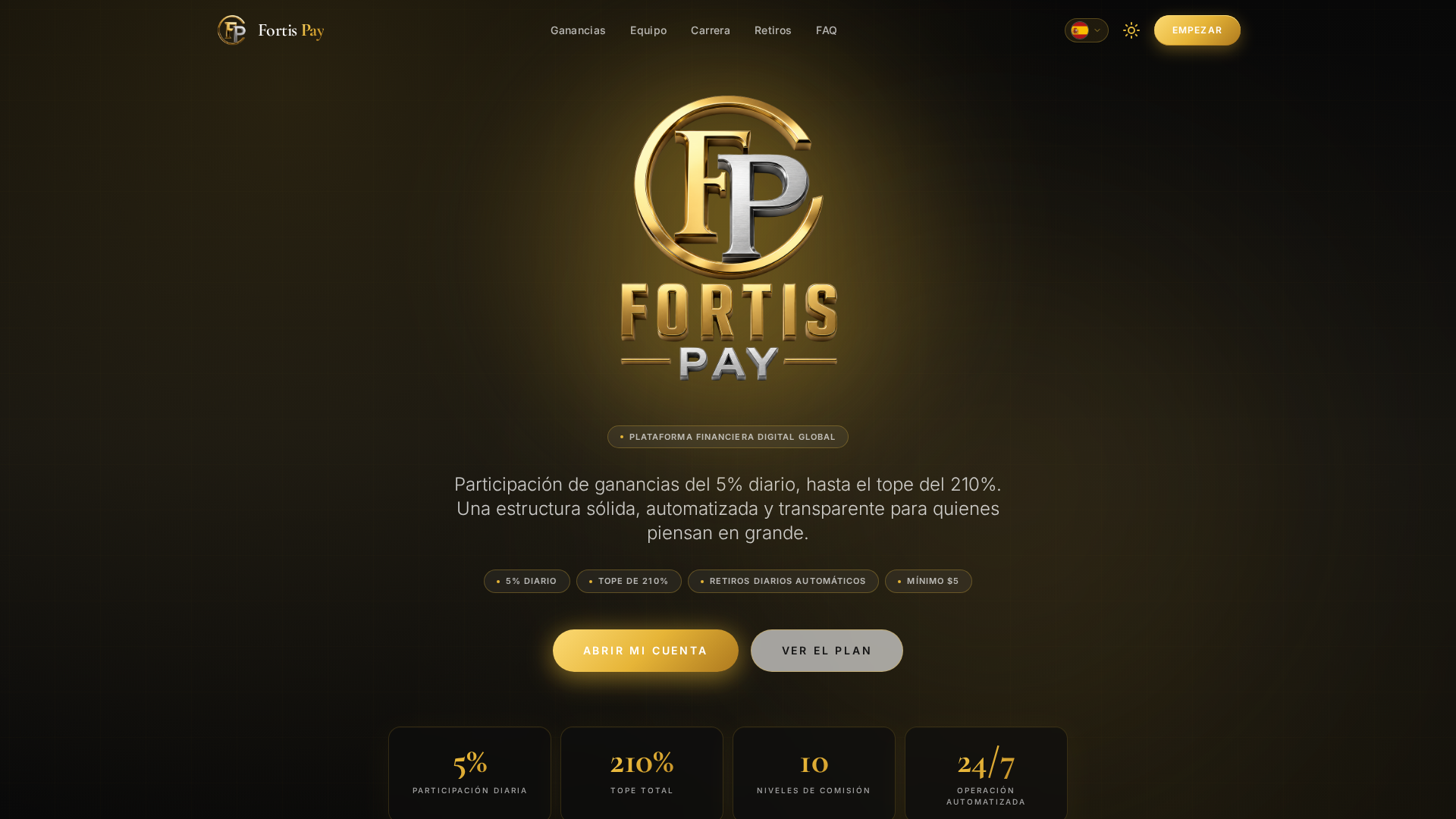 Screenshot of fortispay.live