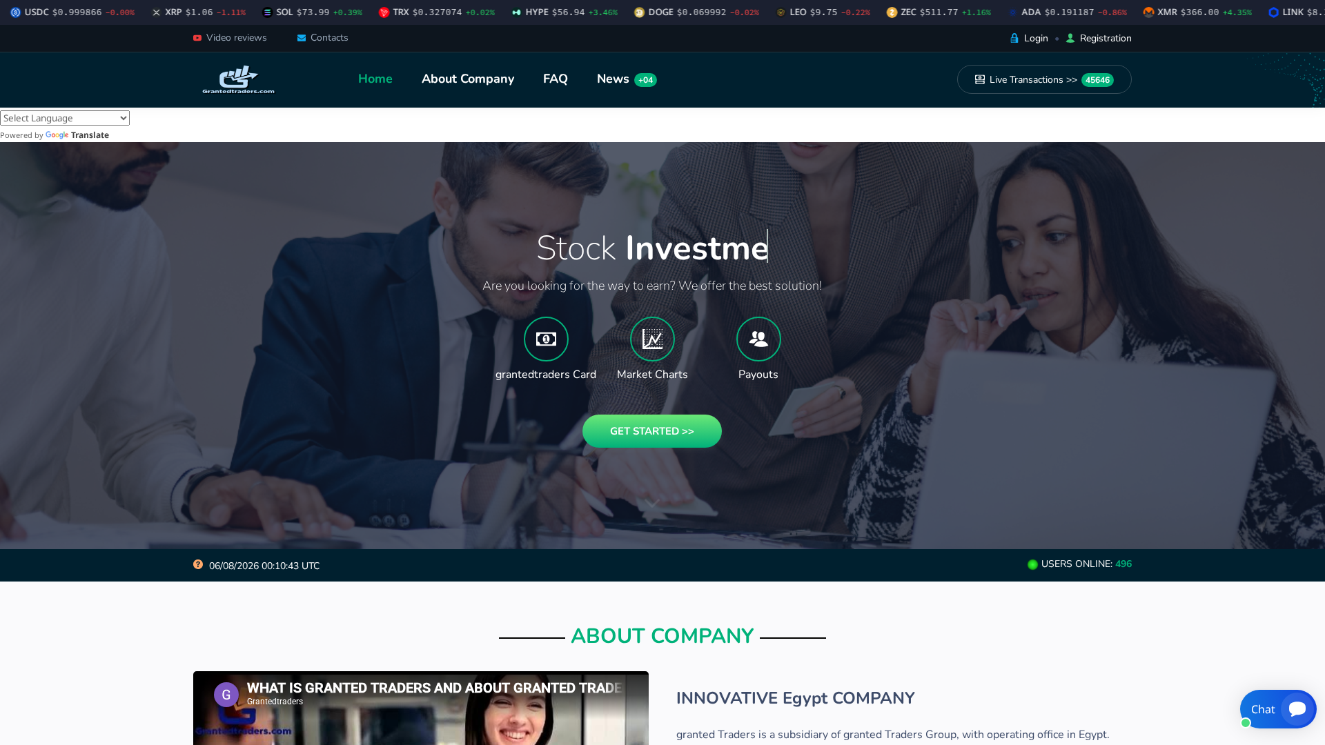 Screenshot of granted-traders.xyz