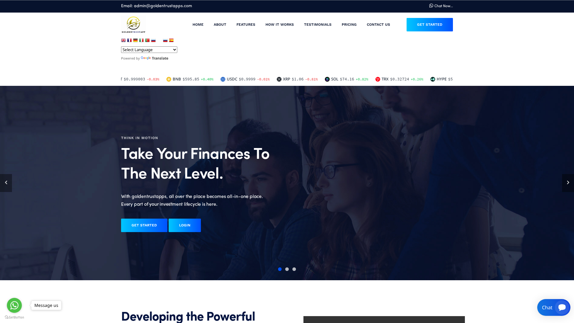 Screenshot of goldentrustsapp.pro