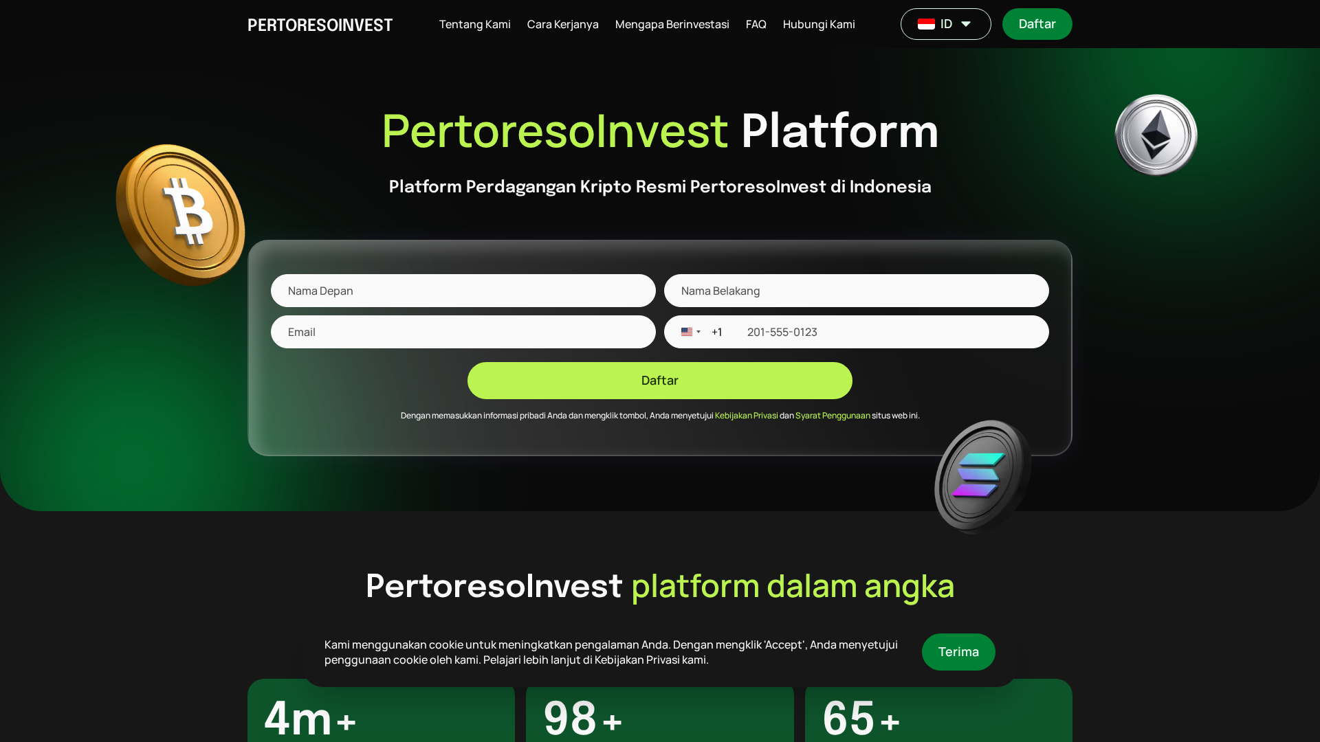 Screenshot of pertoresoinvest.com