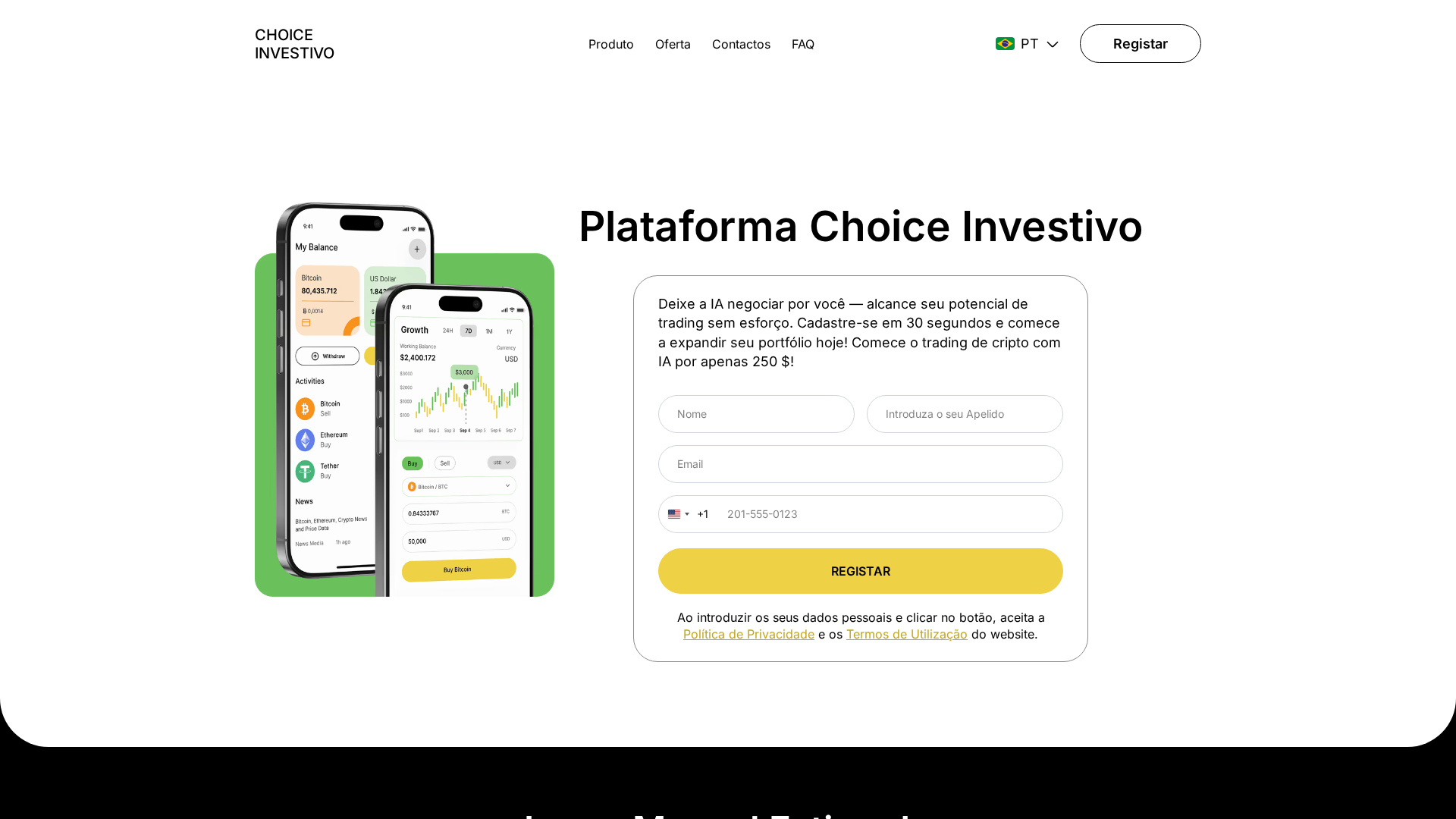 Screenshot of choiceinvestivo.com
