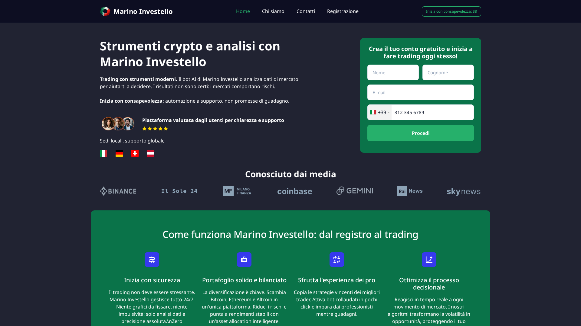 Screenshot of marino-investello.com