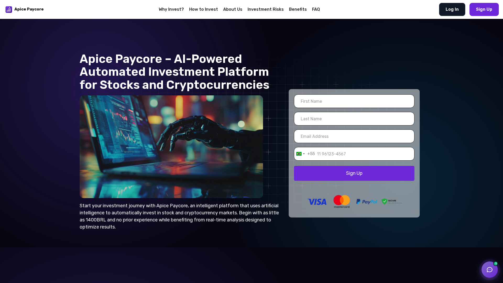 Screenshot of apice-paycore.site