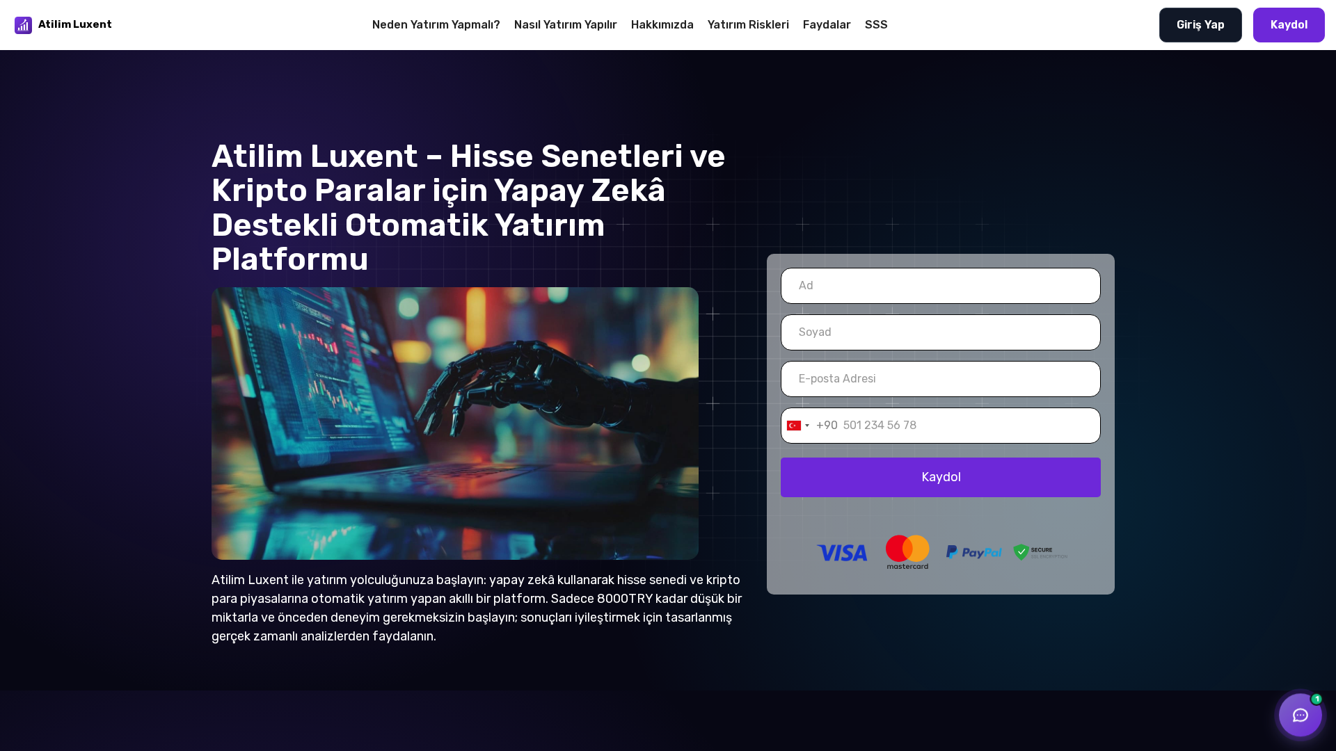 Screenshot of atilim-luxent.online