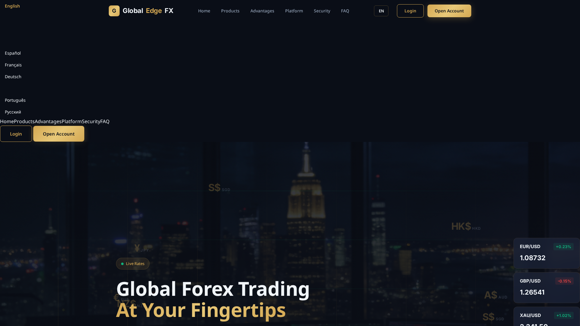 Screenshot of globalfxedge.xyz