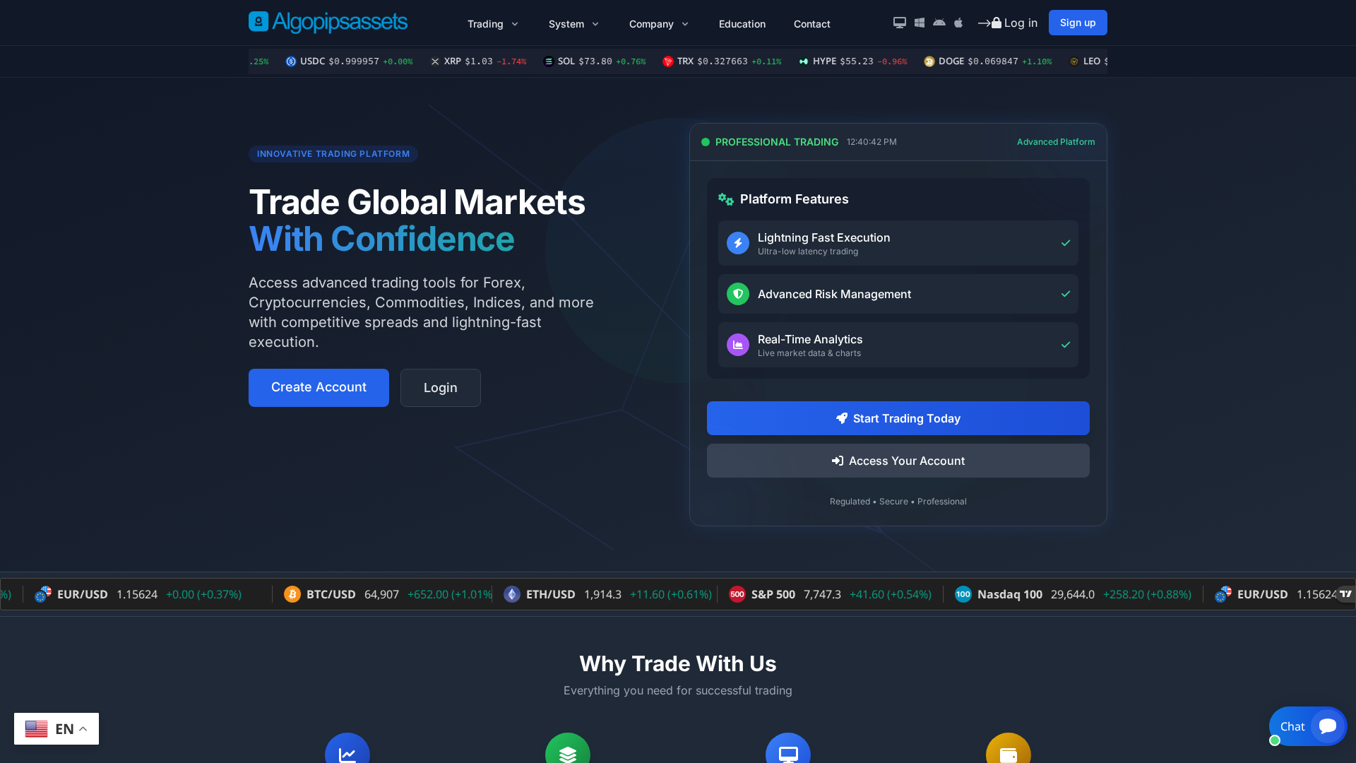 Screenshot of algopipsassets.com