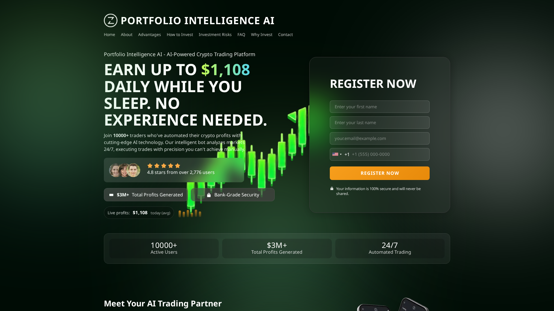 Screenshot of portfoliointelligenceai.com