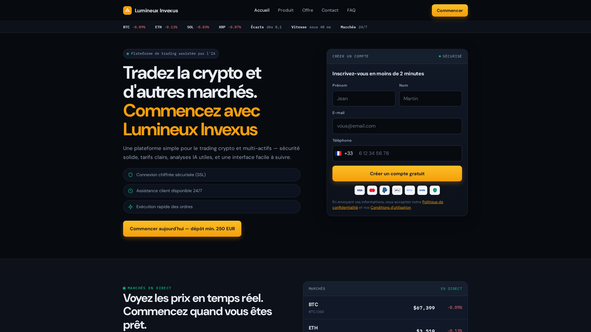 Screenshot of lumineux-invexus.live