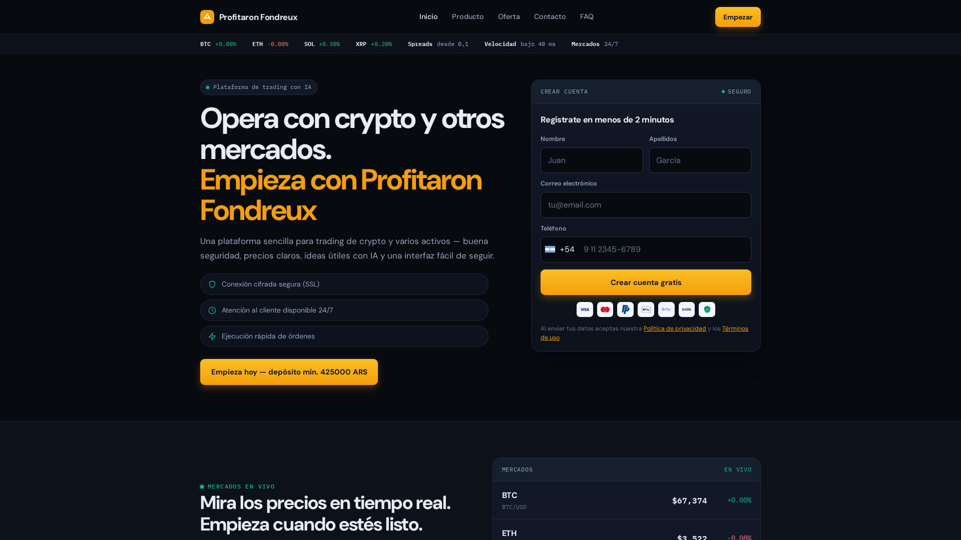 Screenshot of profitaron-fondreux.online