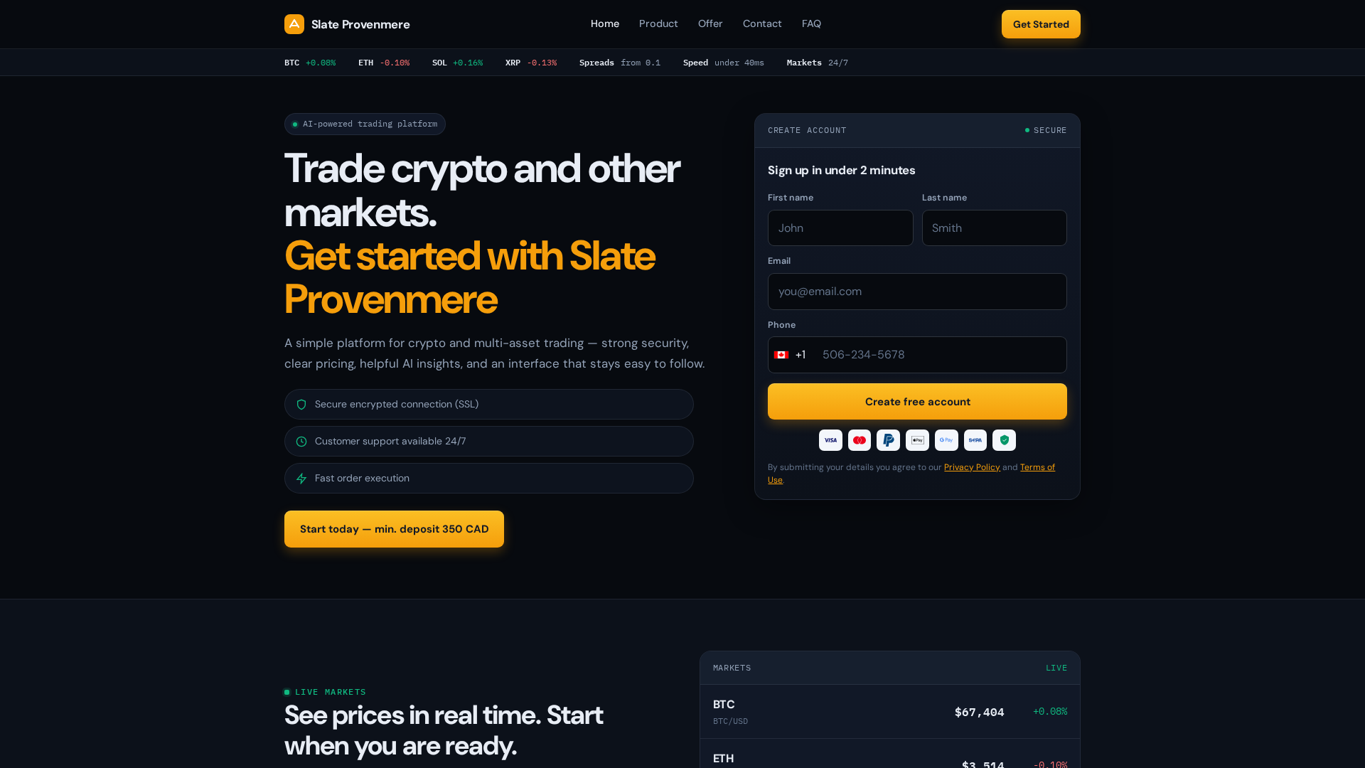 Screenshot of slateprovenmere.online