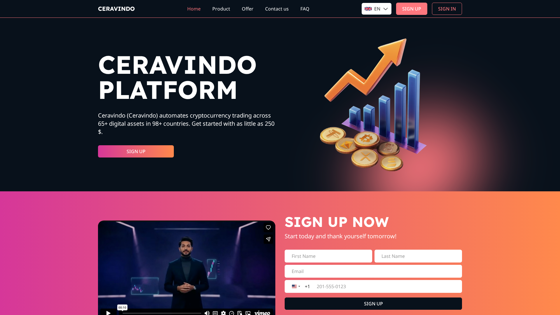 Screenshot of ceravindo.com