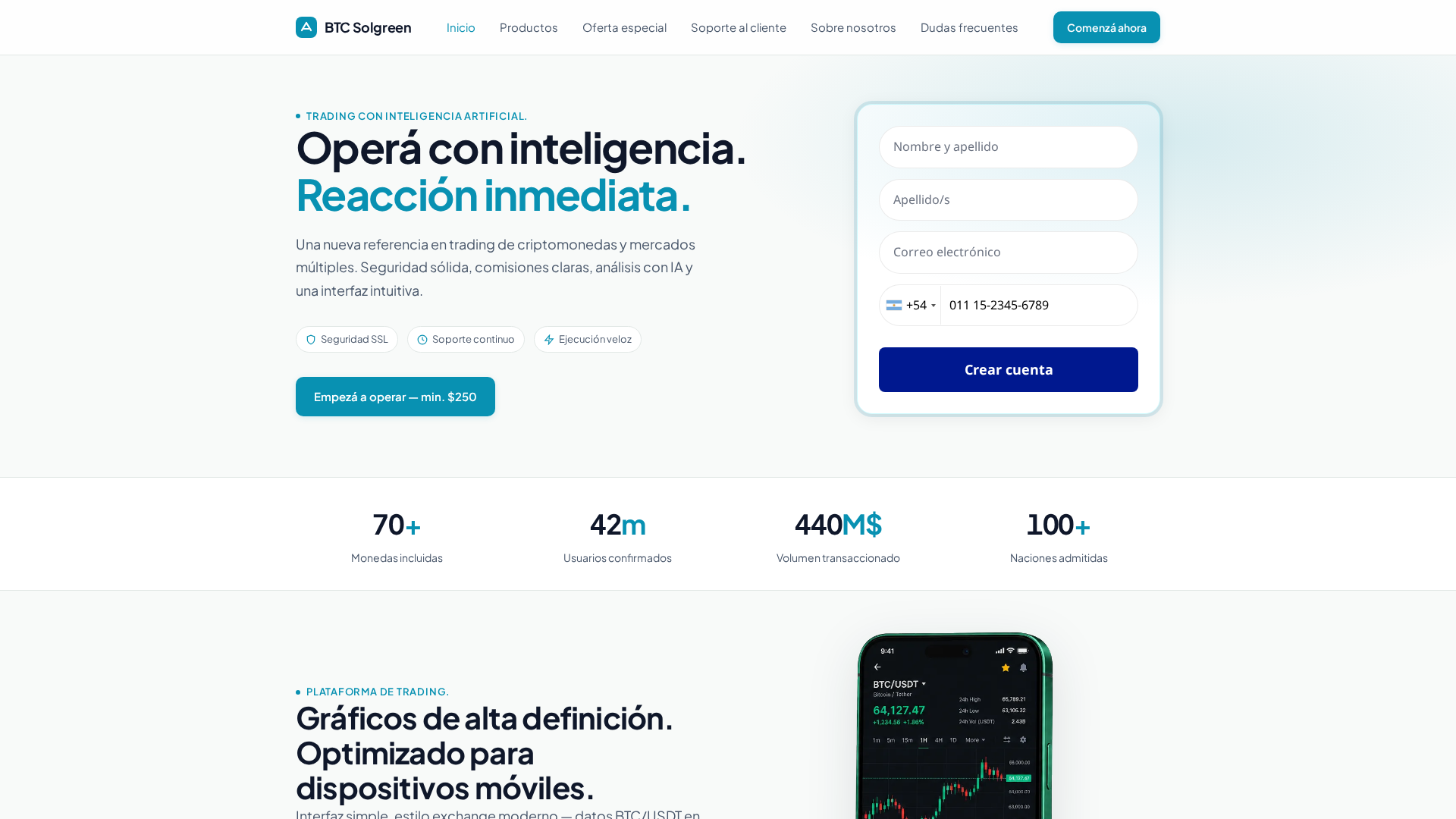 Screenshot of btc-solgreen.online