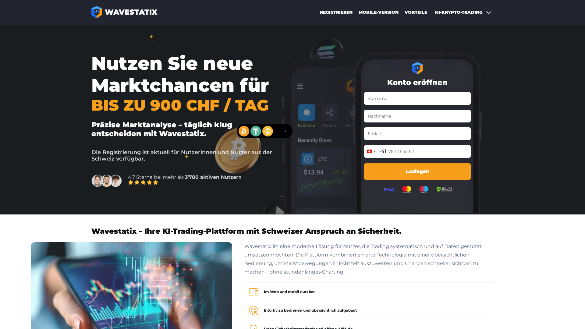 Screenshot of wavestatixai.ch