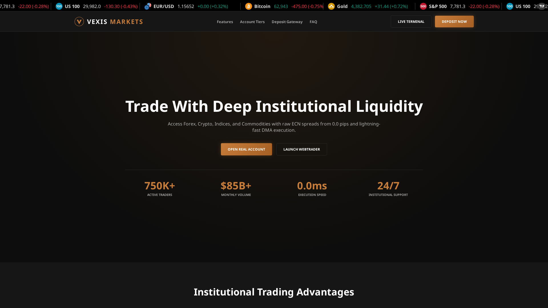 Screenshot of vexismarkets.com