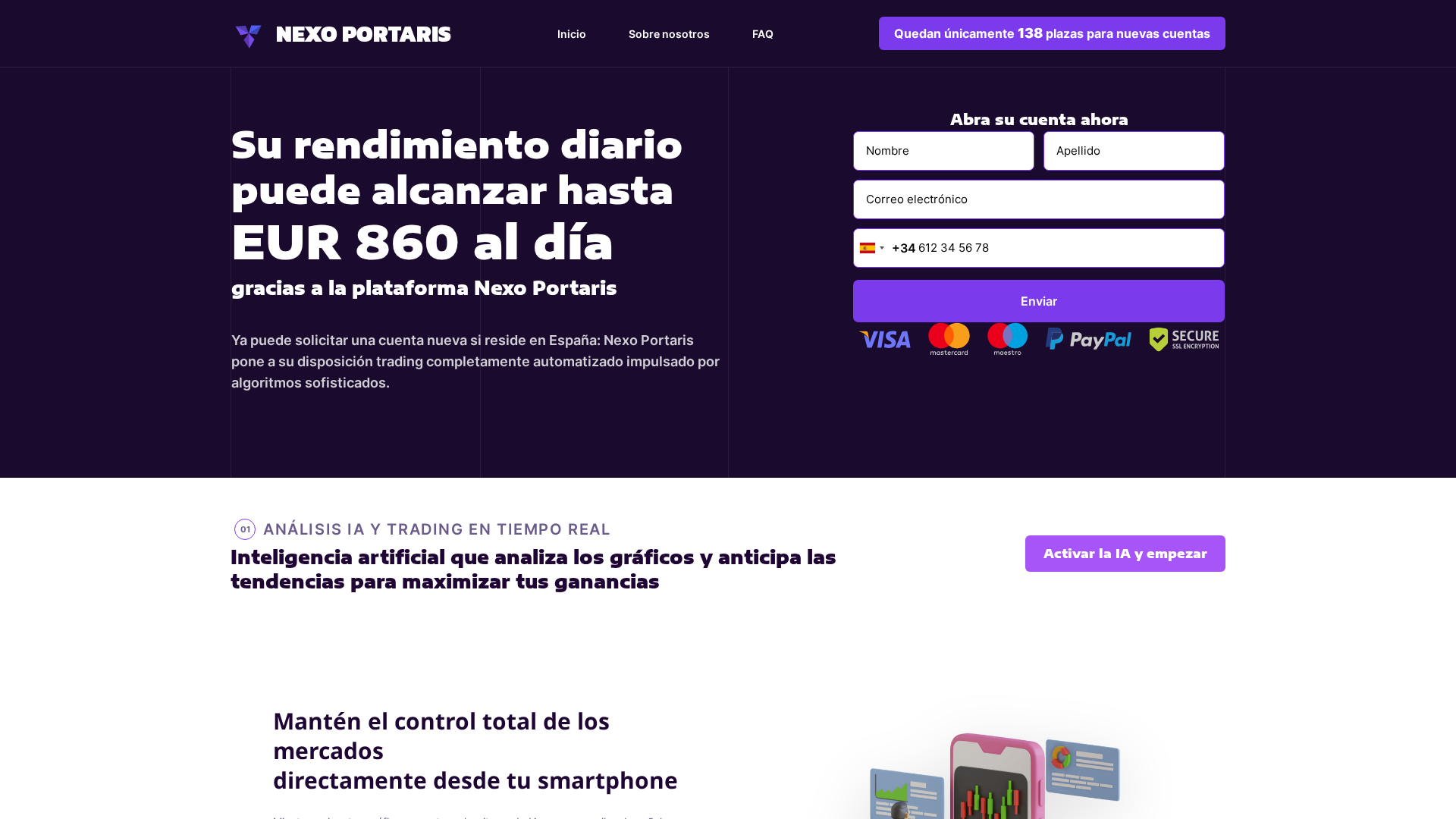 Screenshot of nexo-portaris.live