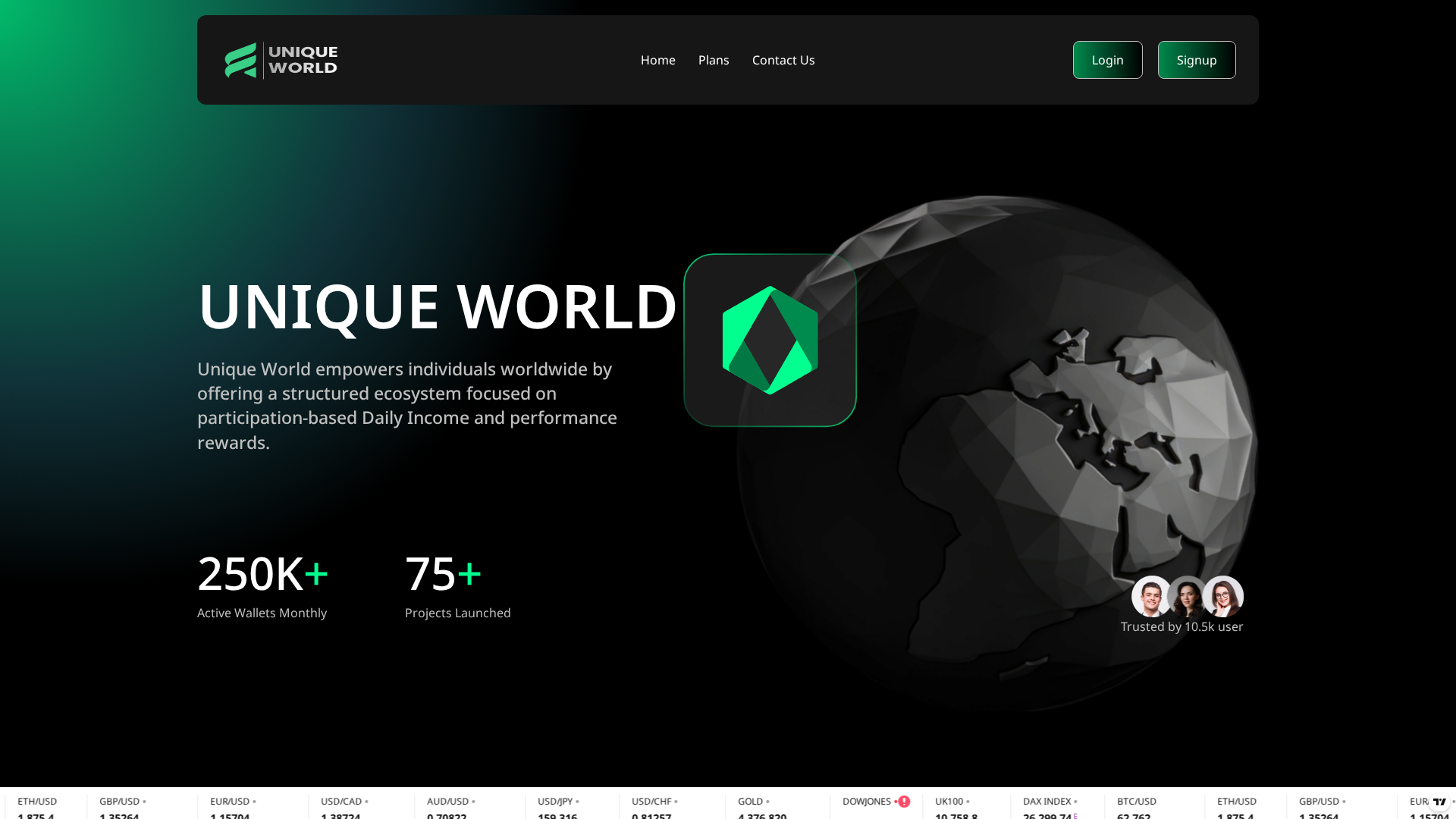 Screenshot of uniqueworld.live