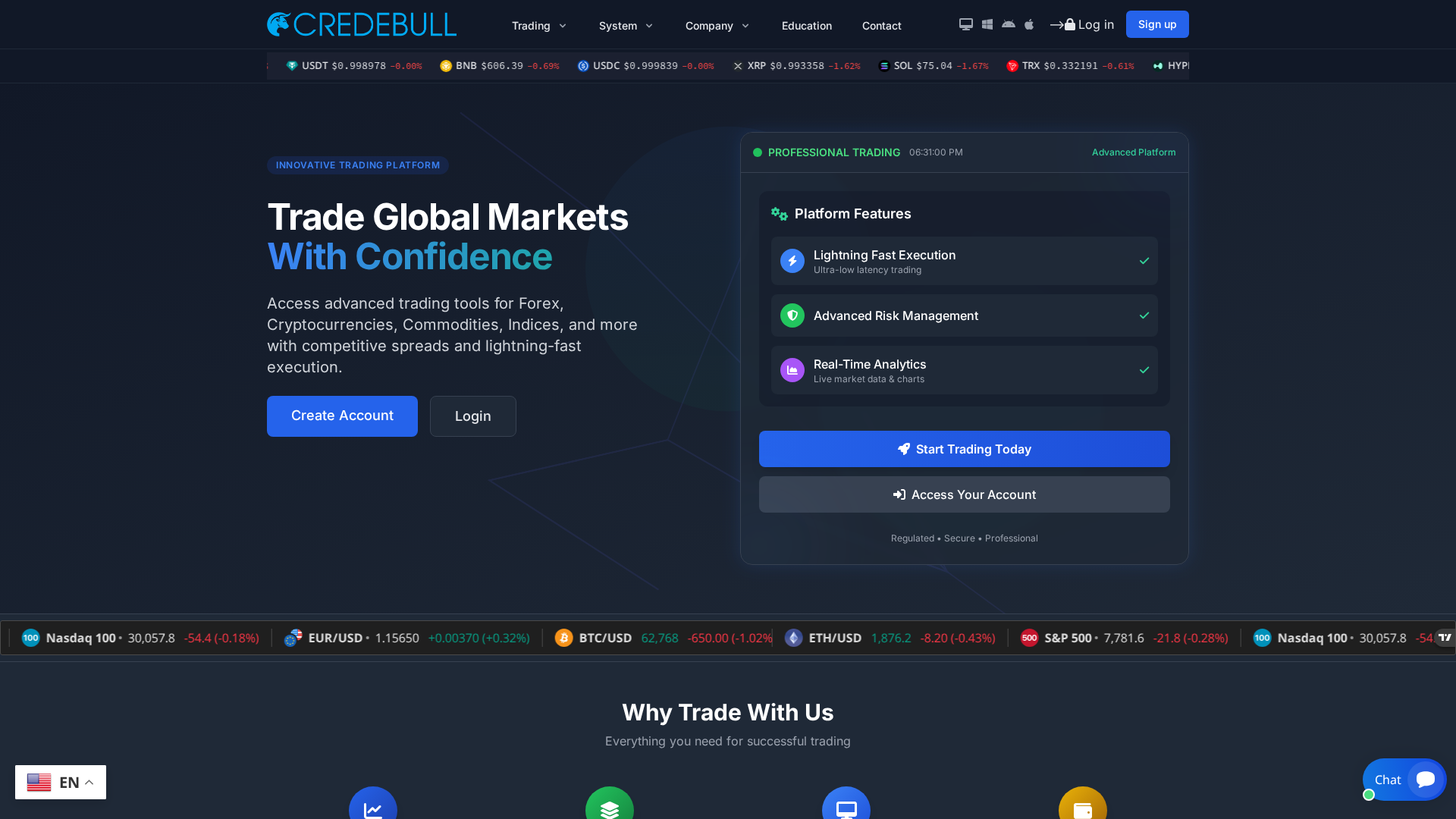Screenshot of credebull.live