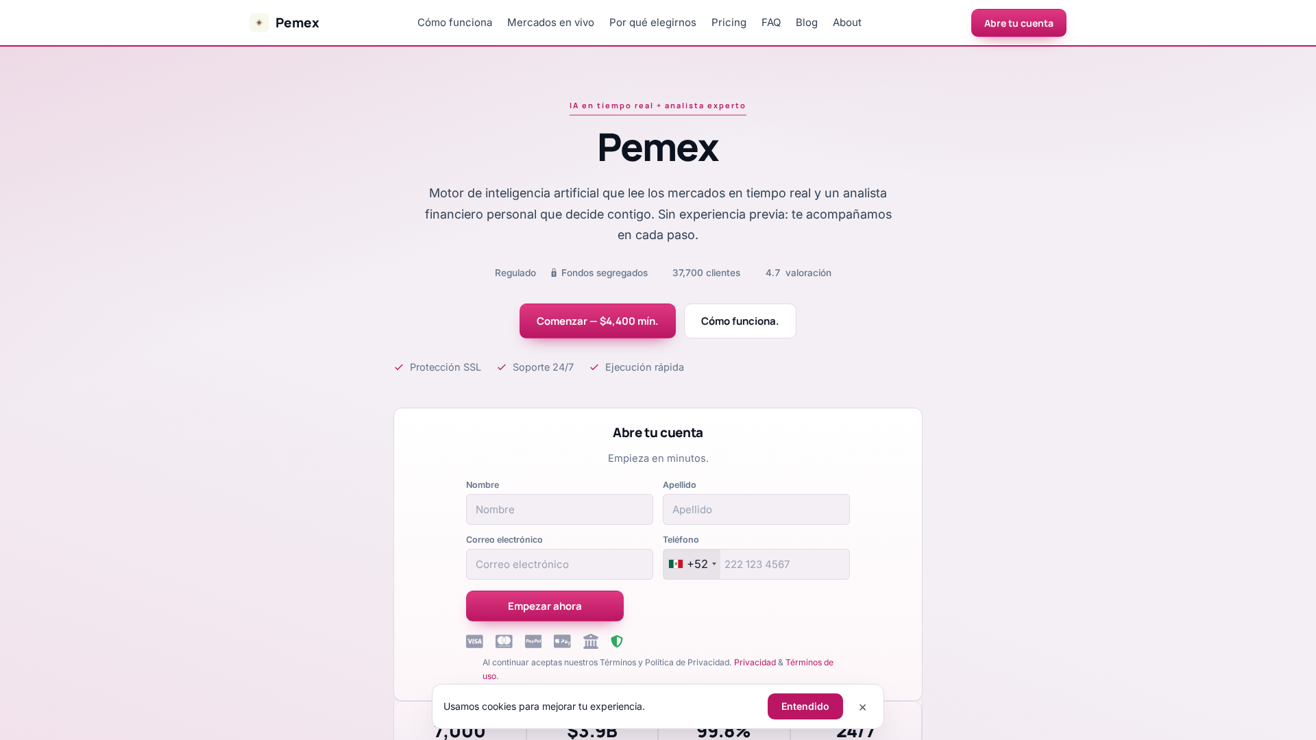 Screenshot of pemex-trade.biz