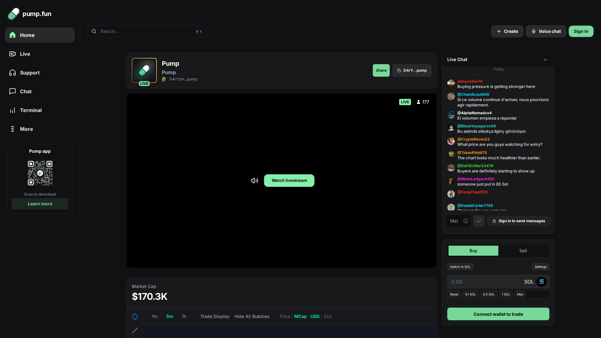 Screenshot of pumpfunlivestreams.xyz