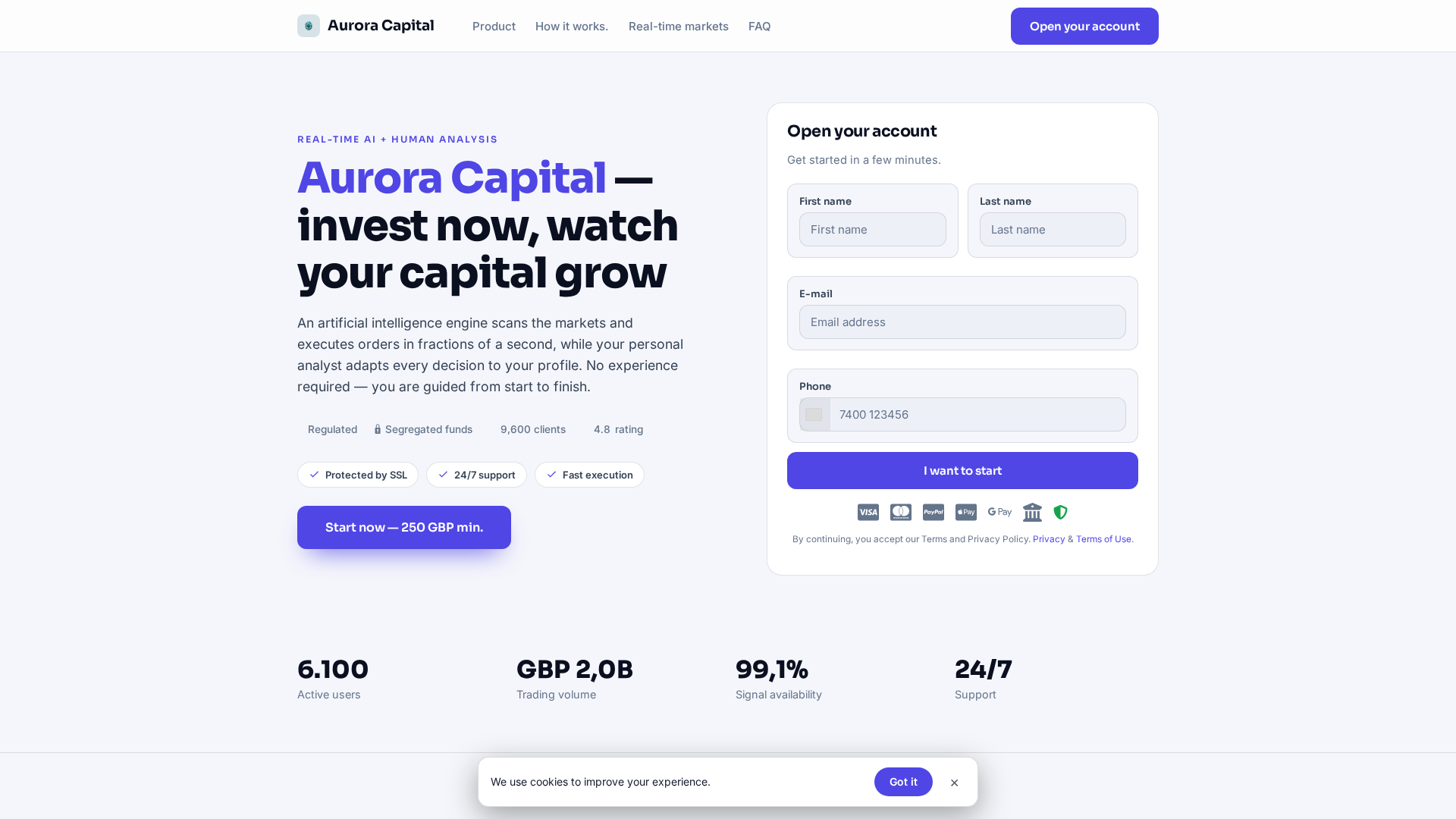 Screenshot of auroracapital.pics