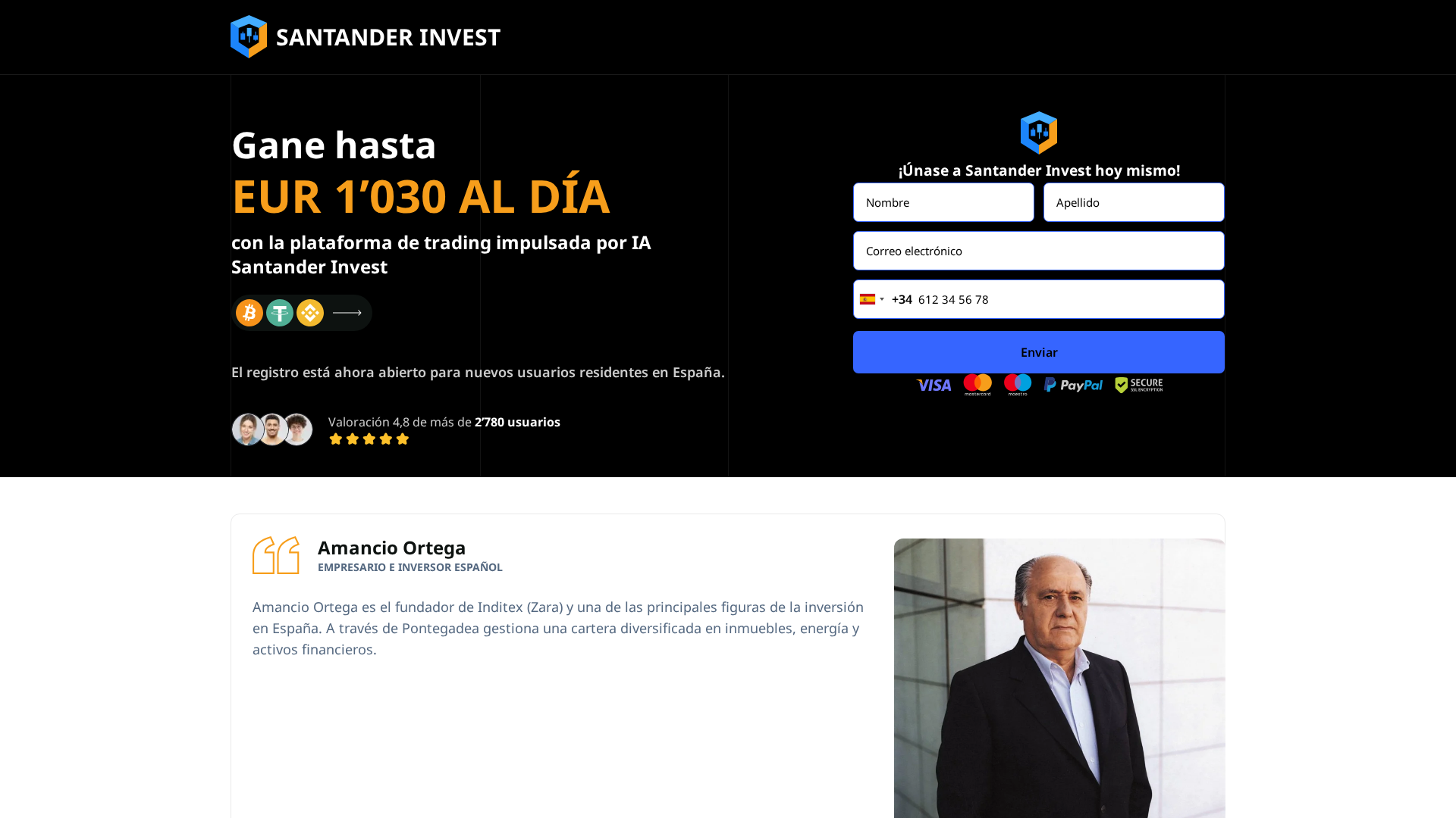 Screenshot of santander-invest.org