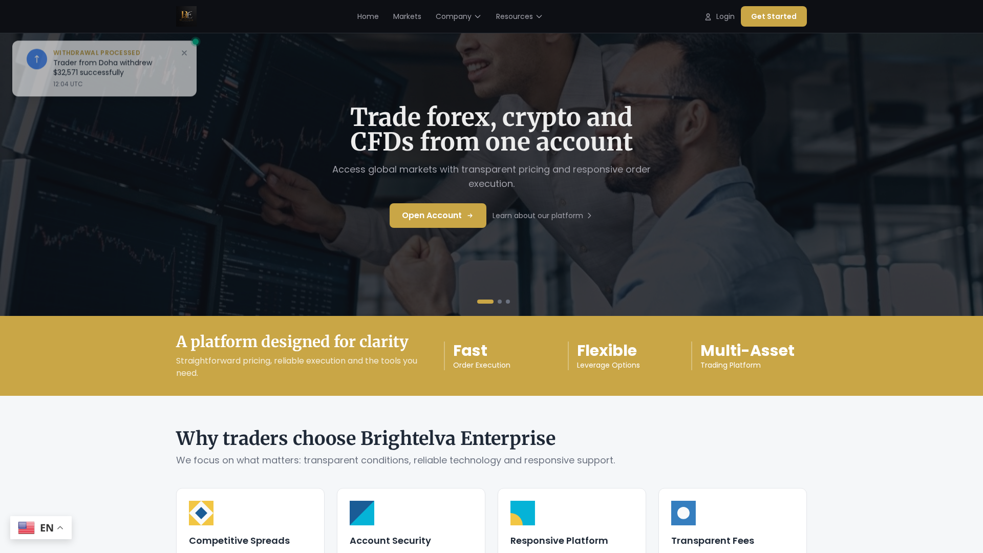 Screenshot of brightelvaenterprise.com
