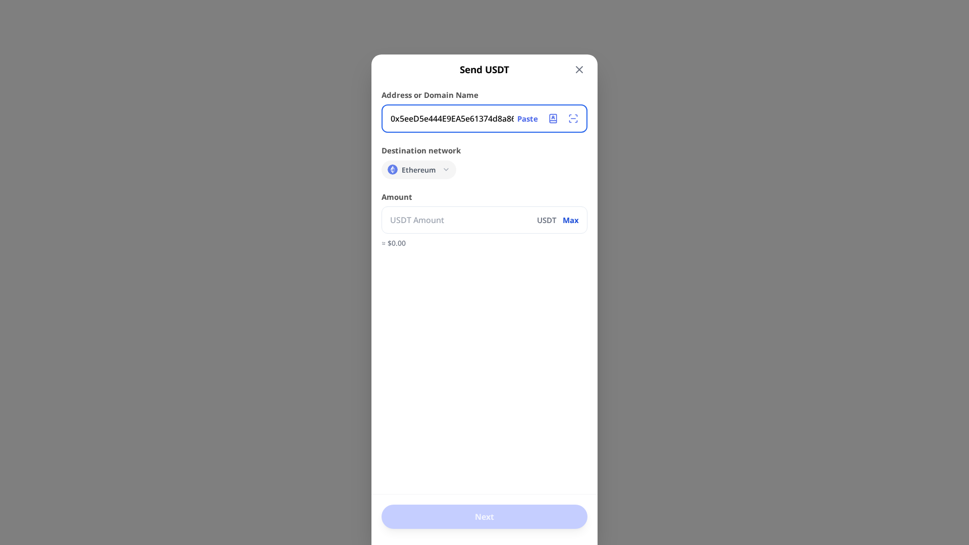 Screenshot of usdt-eth-transfer.com