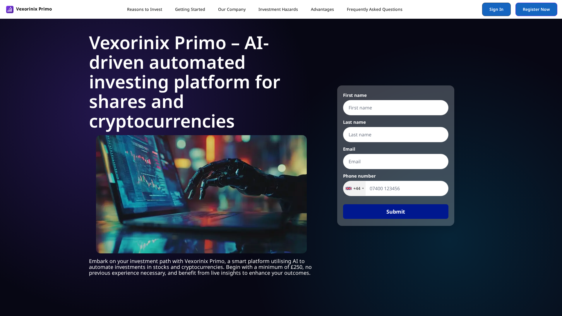 Screenshot of vexorinixprimo.online