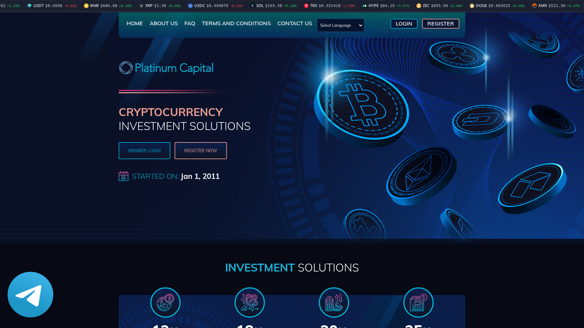 Screenshot of platinumcrest-ltd.com