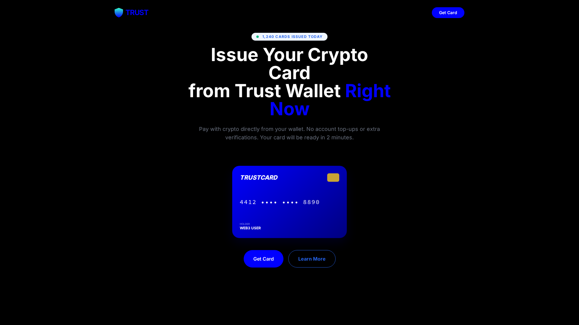 Screenshot of trustglobalcardc.com