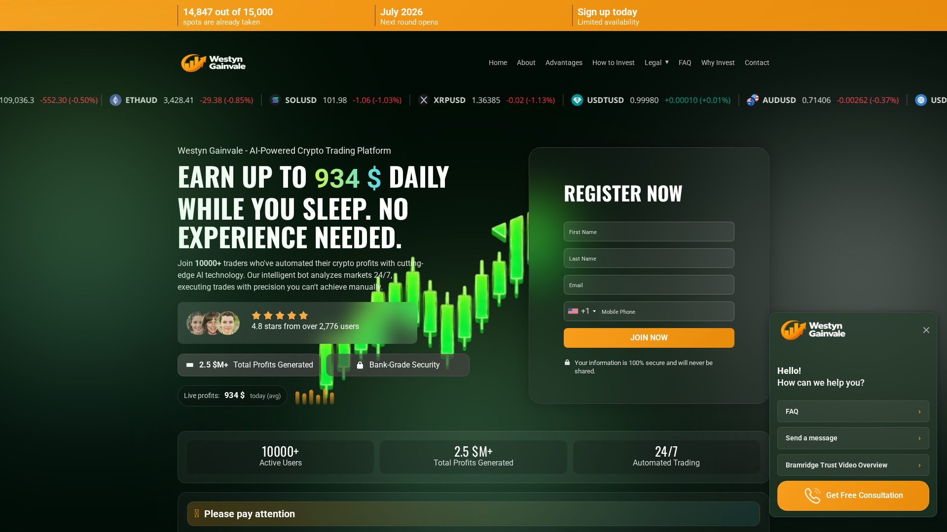 Screenshot of westyn-gainvale.org