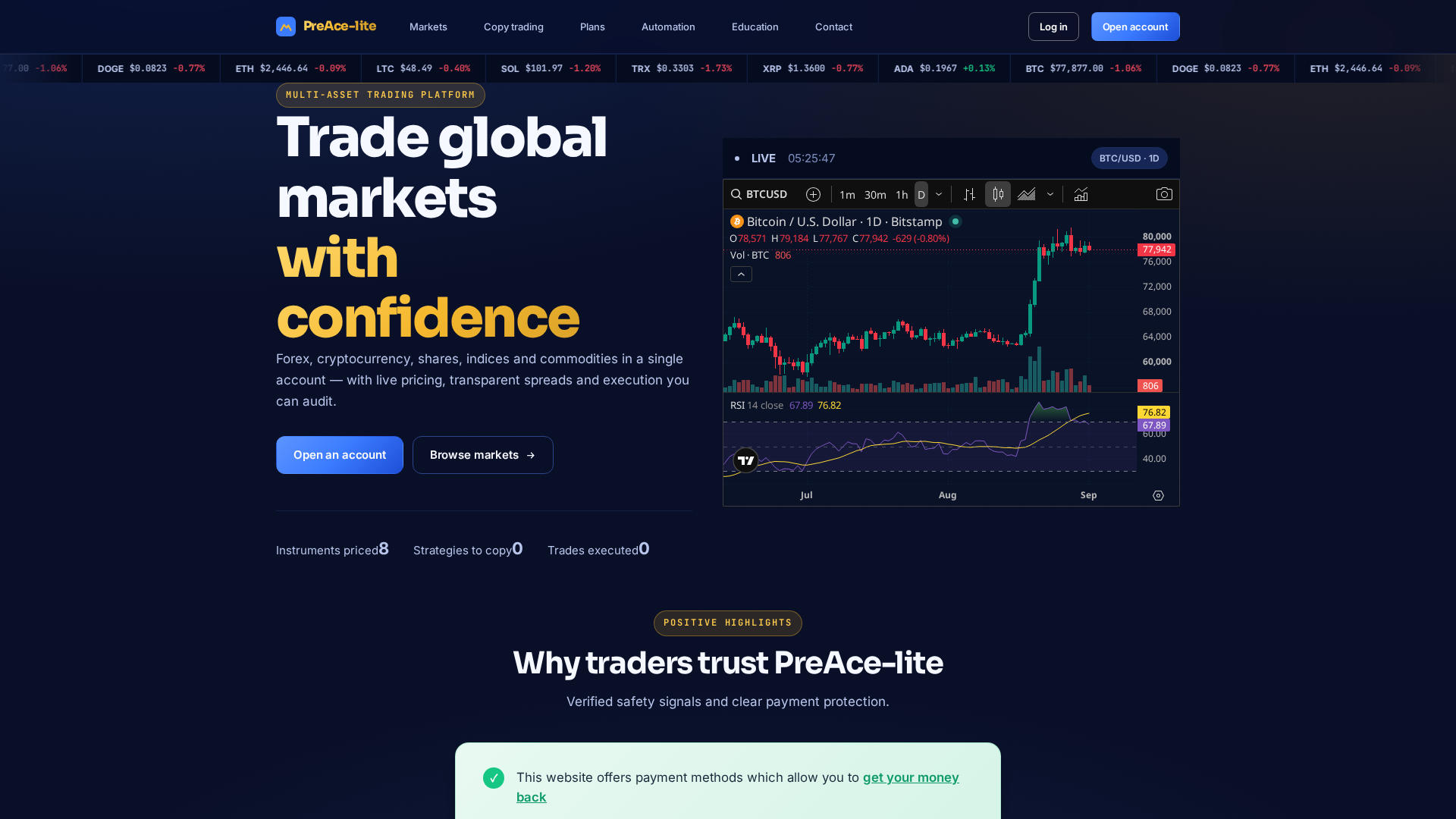 Screenshot of preace-lite.com