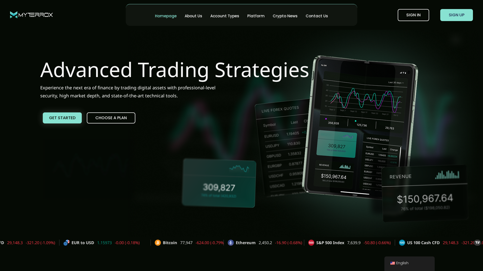Screenshot of myterrox.com