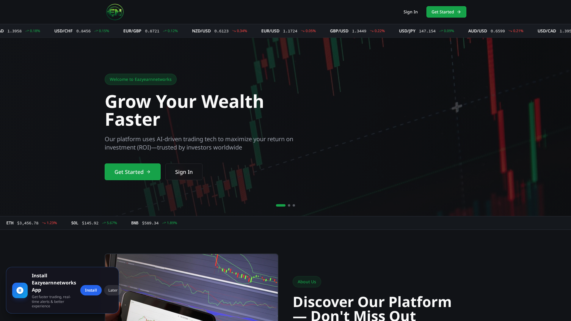 Screenshot of eazyearnnetworks.com