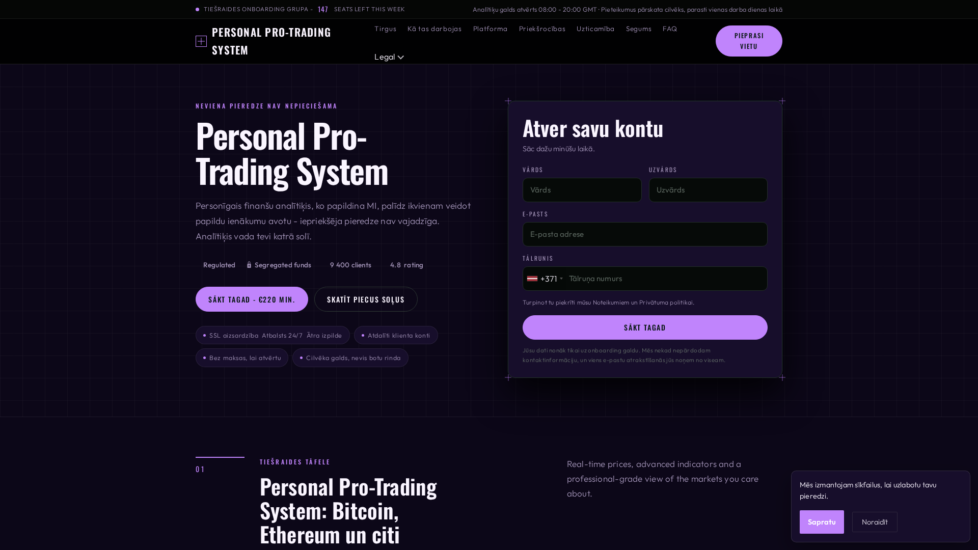 Screenshot of personalpro-tradingsystem.cc