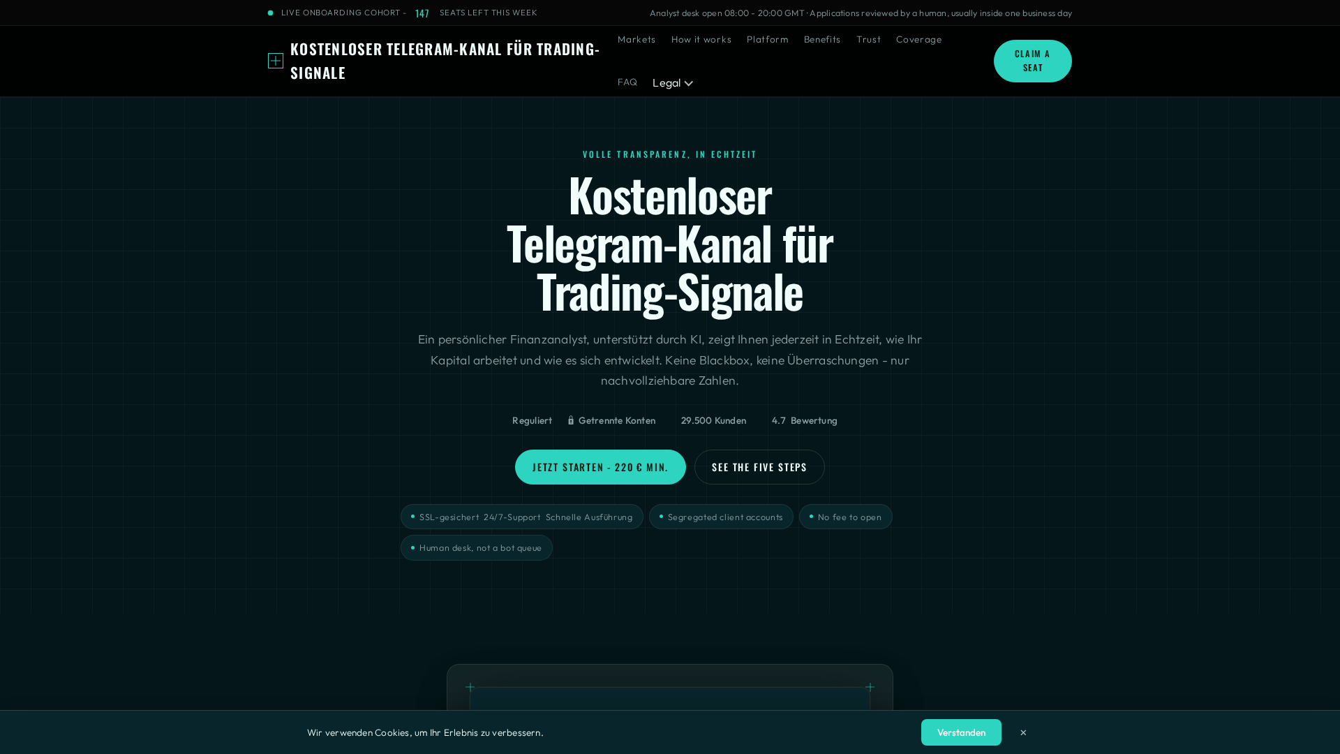 Screenshot of kostenlosertelegram-kanalfurtrading-signale.cc