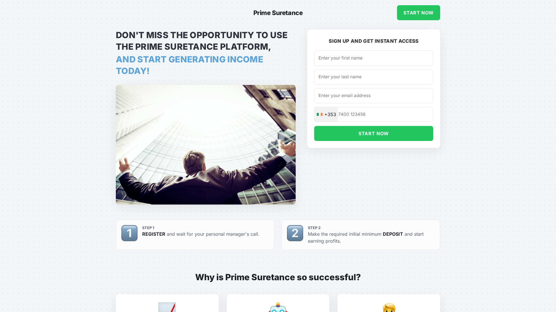 Screenshot of prime-suretance.biz