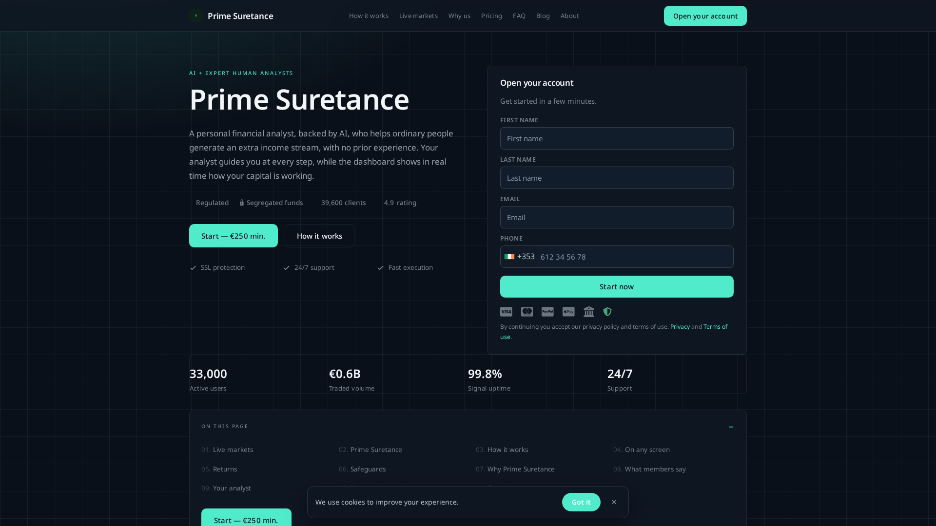 Screenshot of prime-suretance.online