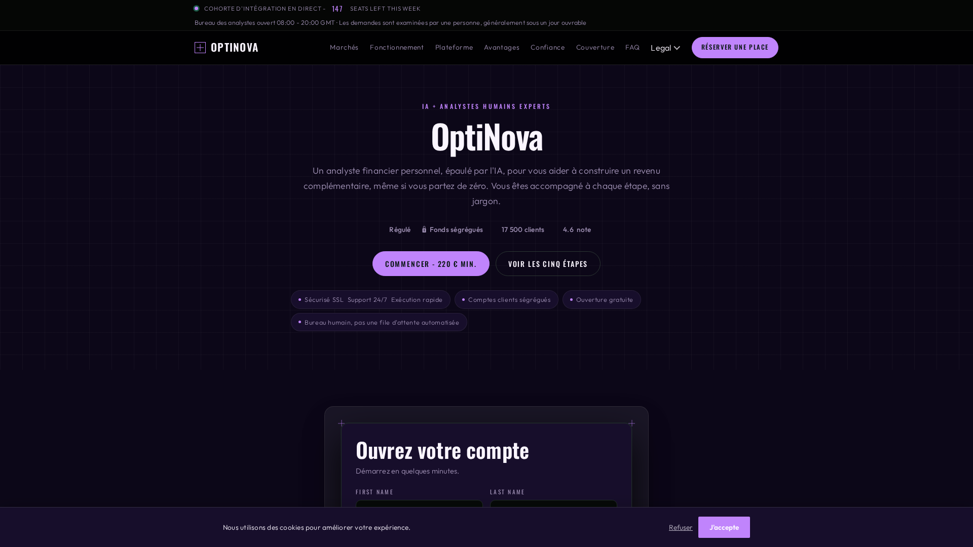 Screenshot of optinova.biz