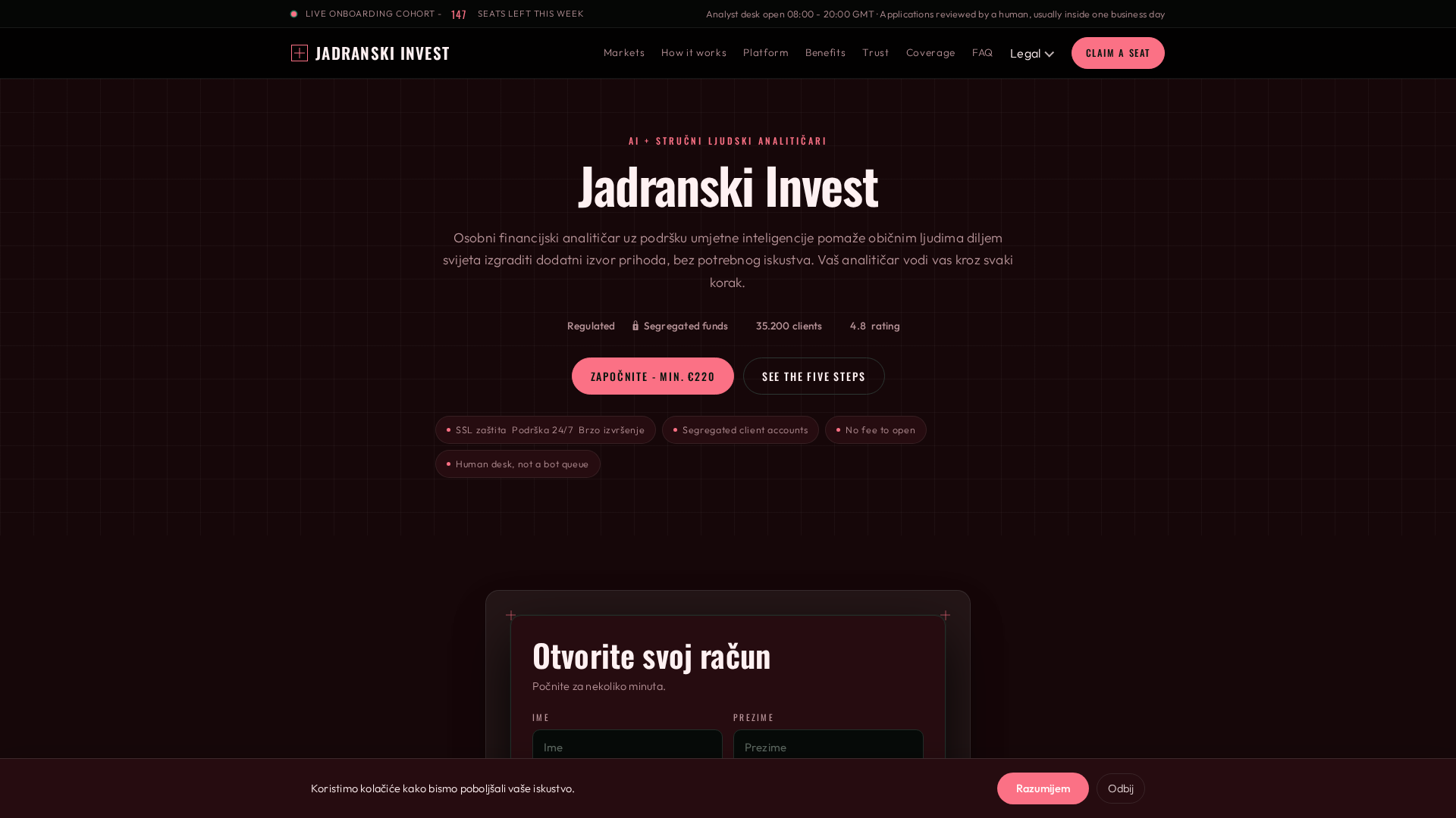 Screenshot of jadranskiinvest.biz