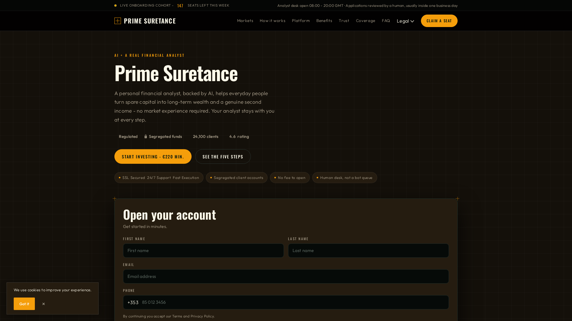 Screenshot of primesuretance.biz