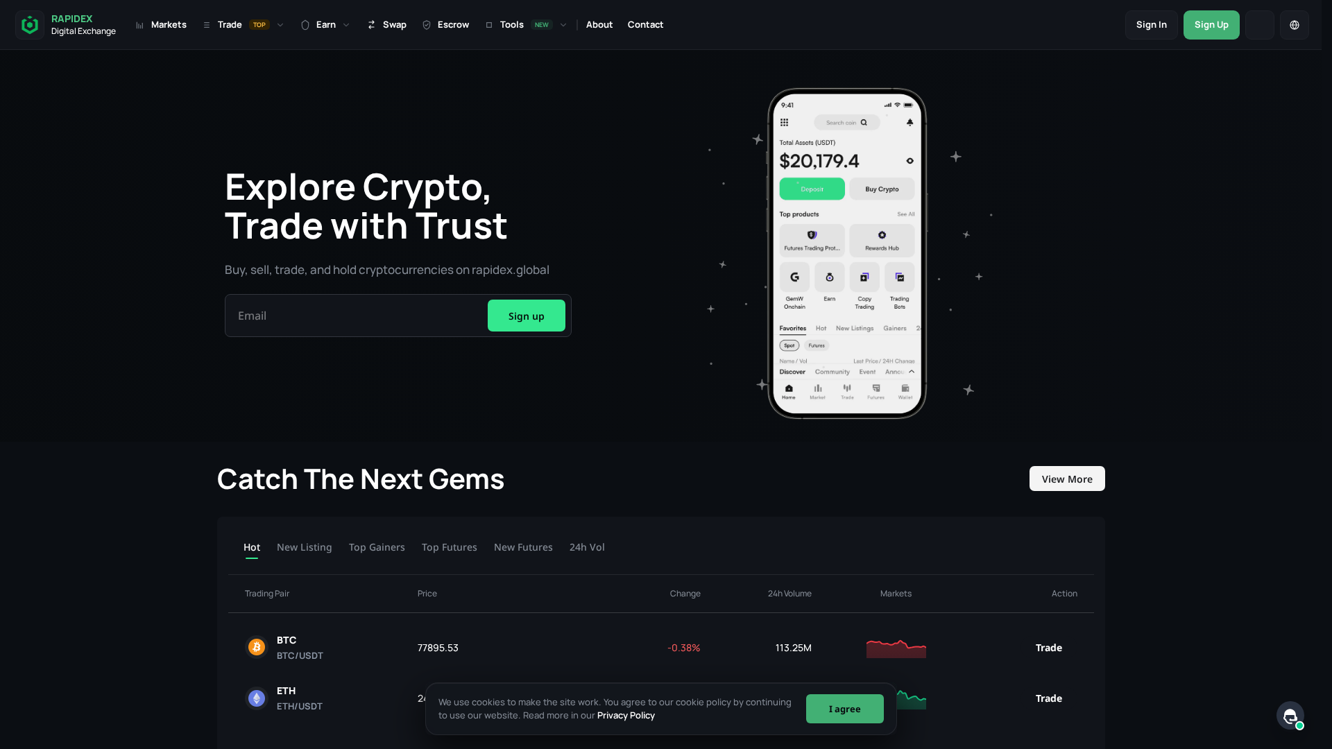 Screenshot of rapidex.global
