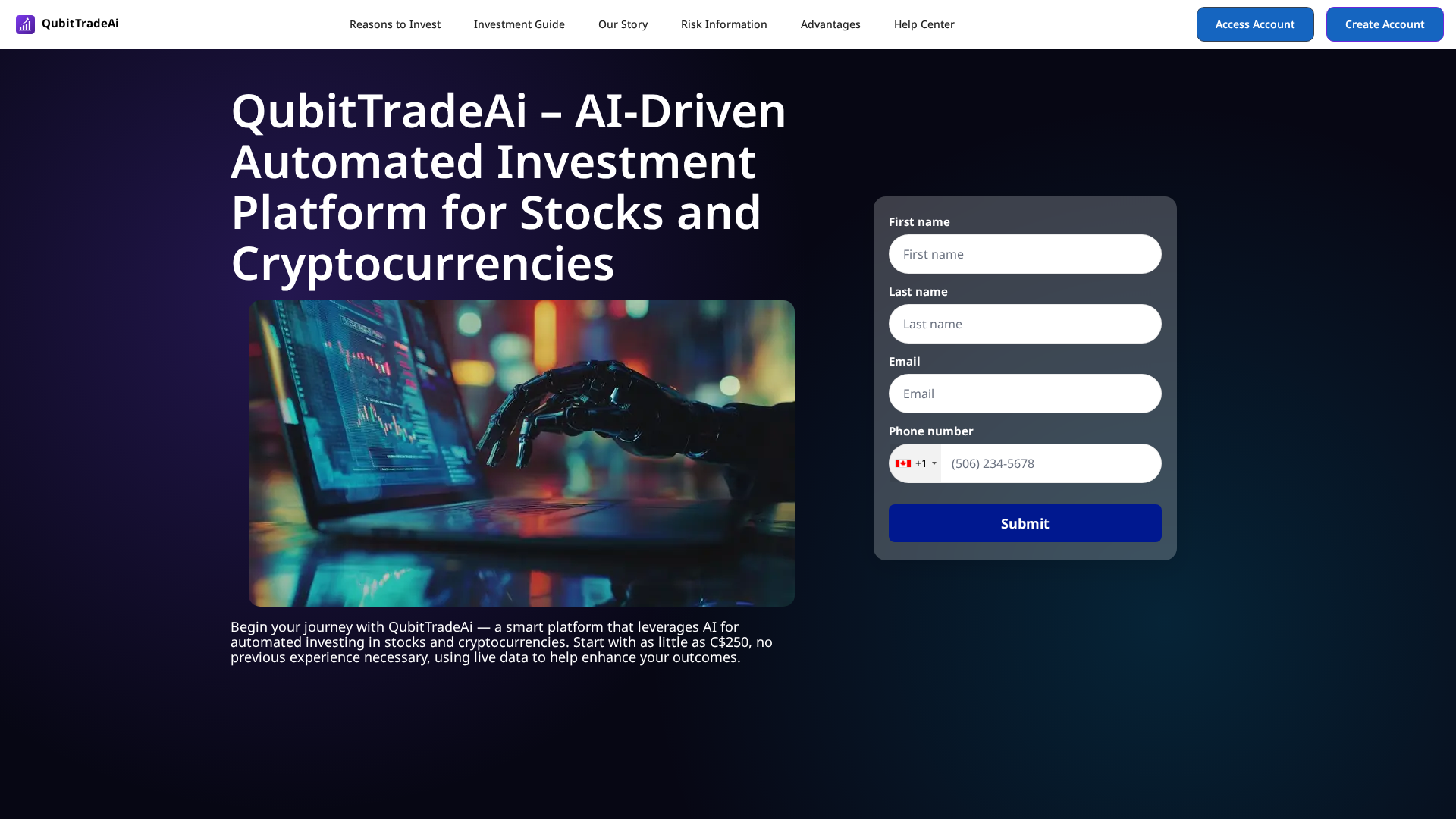 Screenshot of qubittradeai.sbs