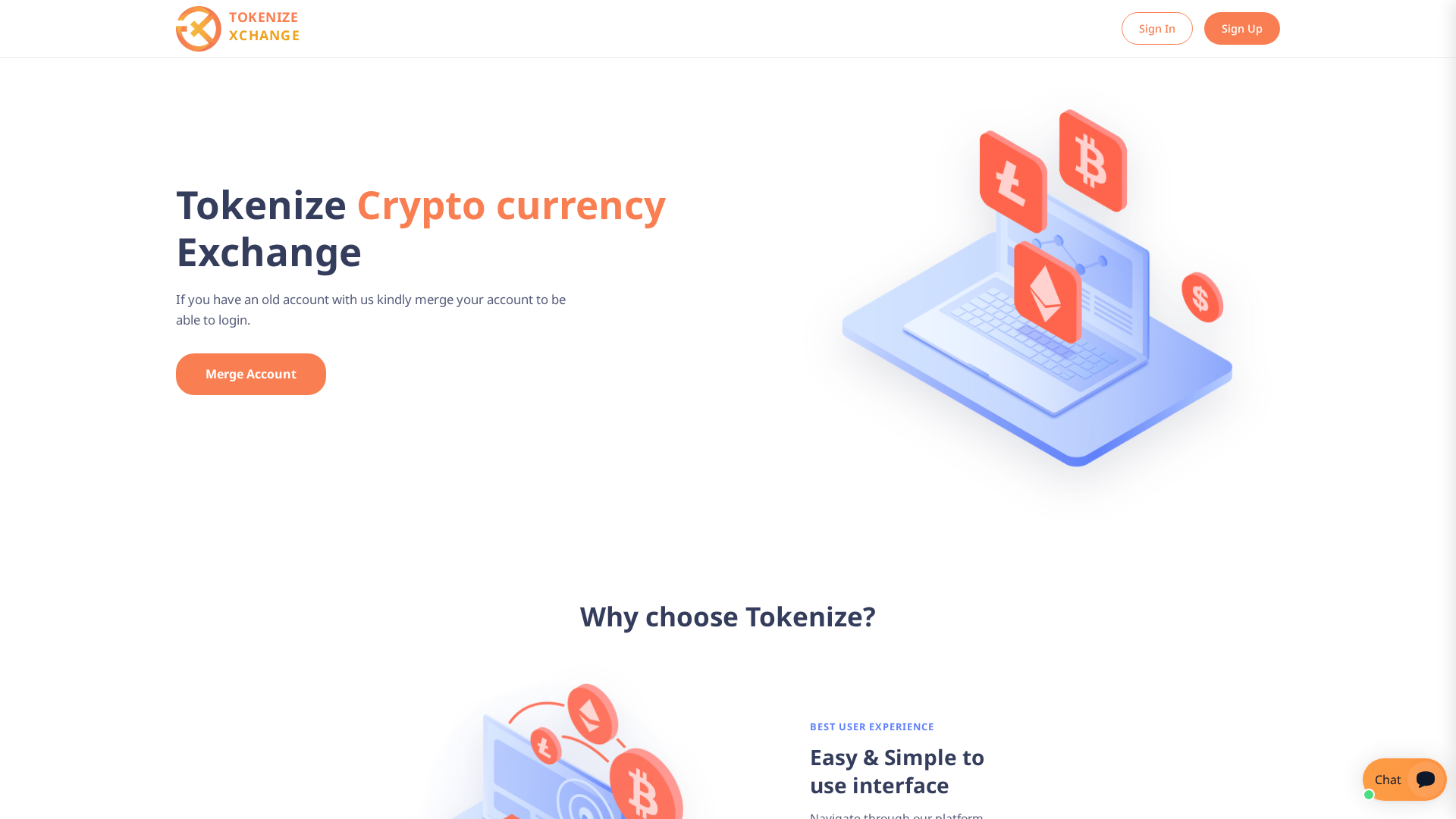 Screenshot of tokenize-xchange.com