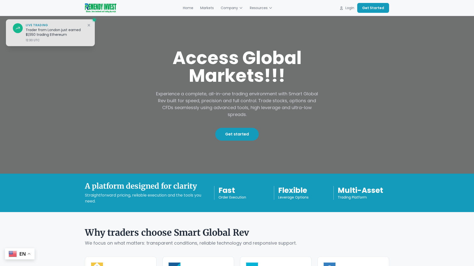 Screenshot of smartglobalrev.com