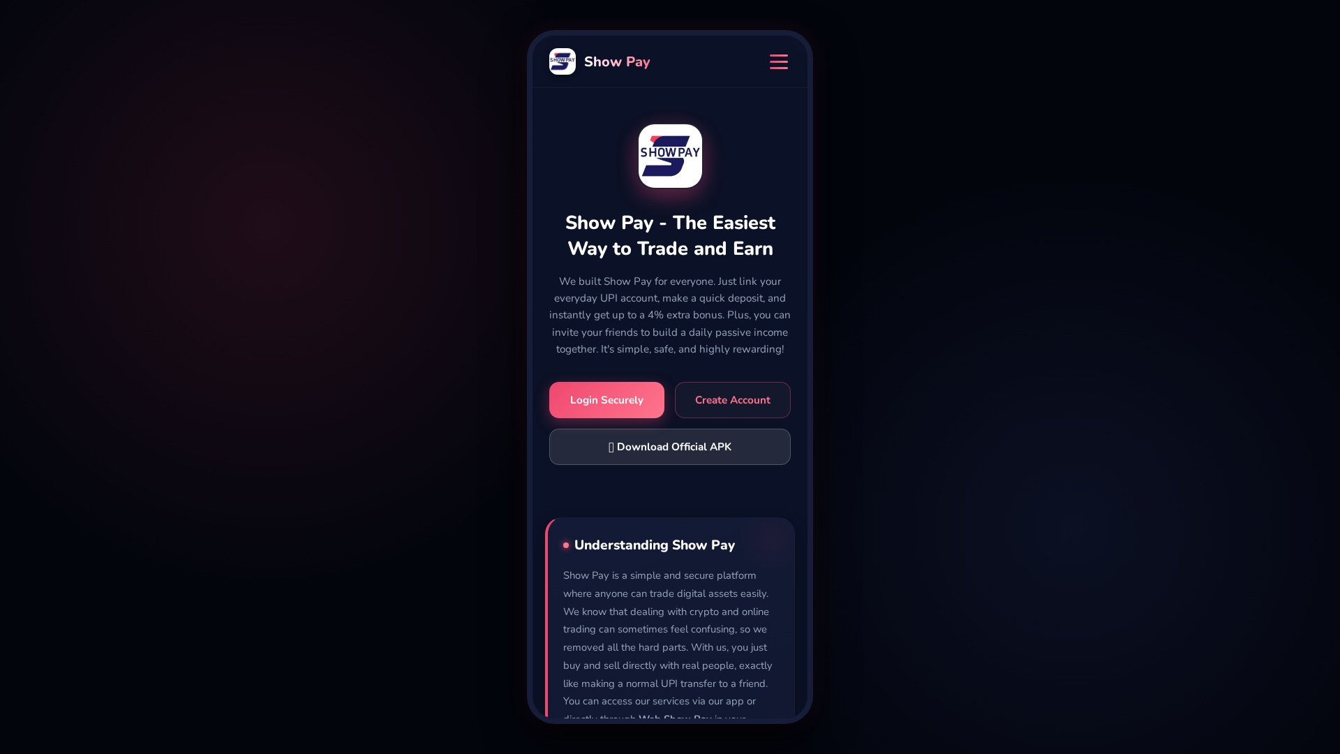 Screenshot of showpay.dev