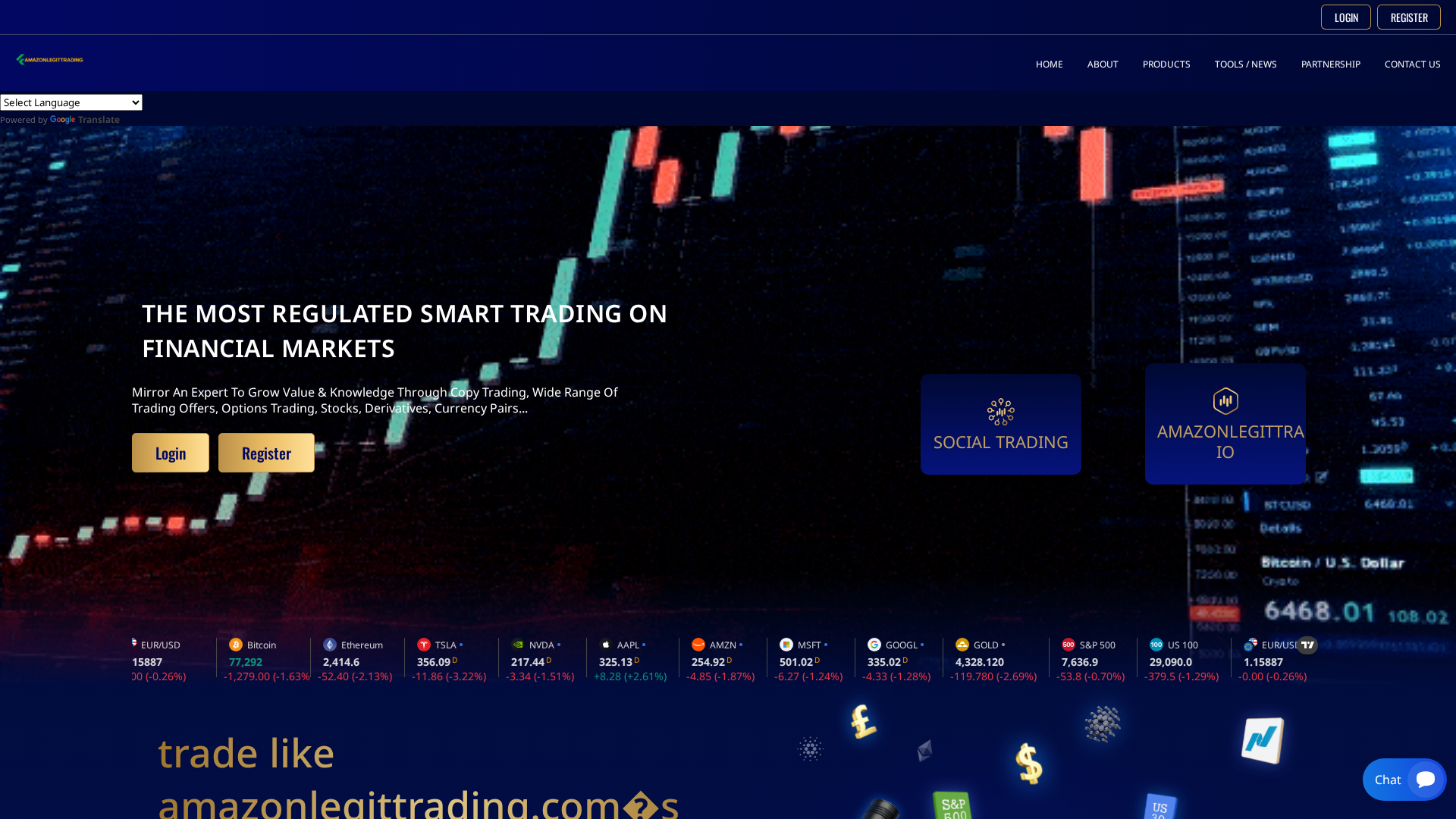 Screenshot of amazonlegittrading.com