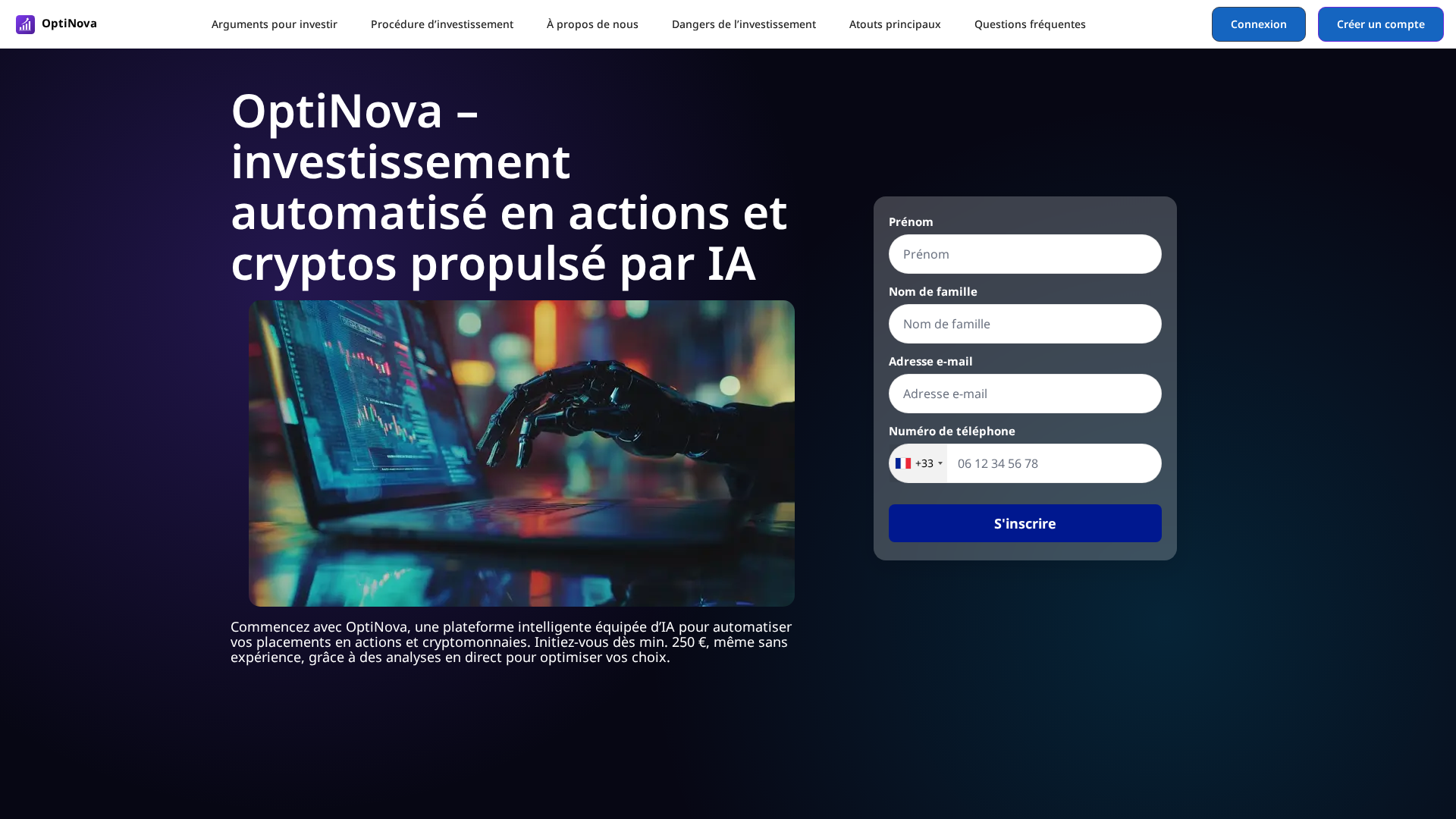 Screenshot of optinova-fr.sbs
