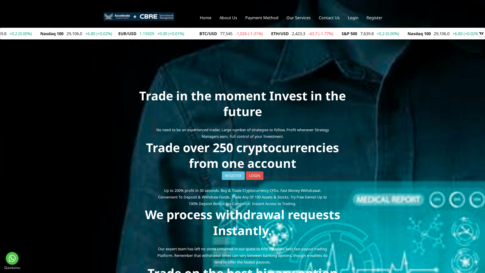 Screenshot of cbrefxtradings.live